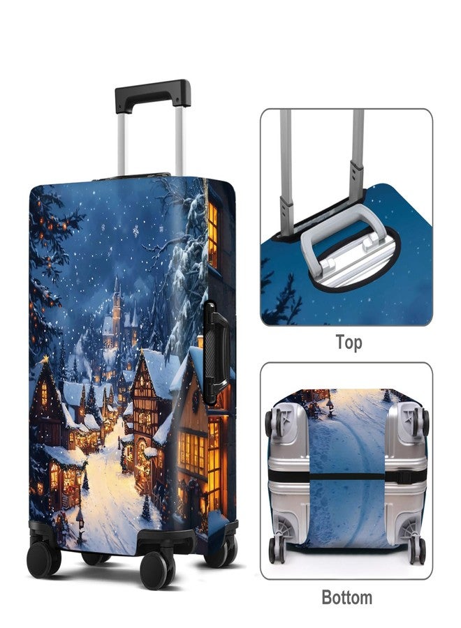 THISFIND Snow Scene Travel Suitcase Protector Elastic Protective Washable Luggage Cover With Concealed Zipper Fits 20-34 Inch (Christmas-5, XL(32-34inch suitcase)) - Image 2